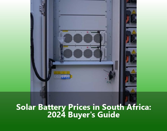 Solar Battery Prices in South Africa: 2024 Buyer's Guide